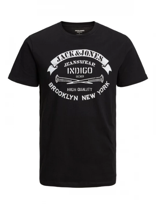 Foto van product JACK & JONES Shirt 'Jeans' zwart / wit