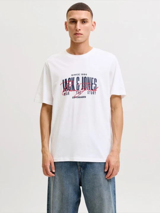 Foto van product JACK & JONES Shirt 'JJAERO' donkergroen / rood / zwart / wit