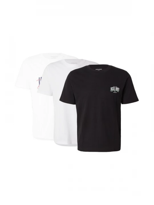 Foto van product JACK & JONES Shirt 'JJAERO' lichtgrijs / zwart / wit