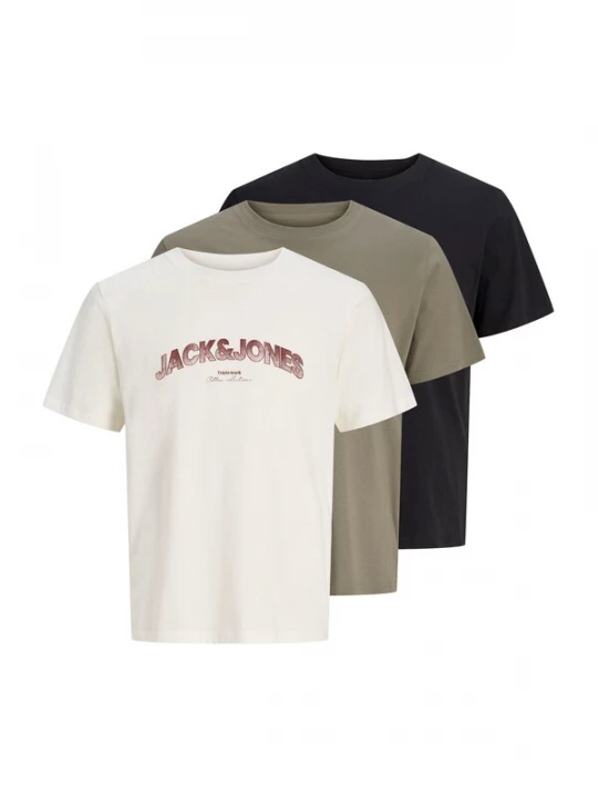 Foto van product JACK & JONES Shirt 'JJAVERY' lichtbeige / kaki / rood / zwart