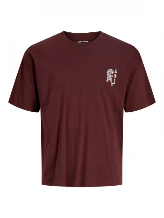 Foto van product JACK & JONES Shirt 'JJBOYE' chocoladebruin / wit