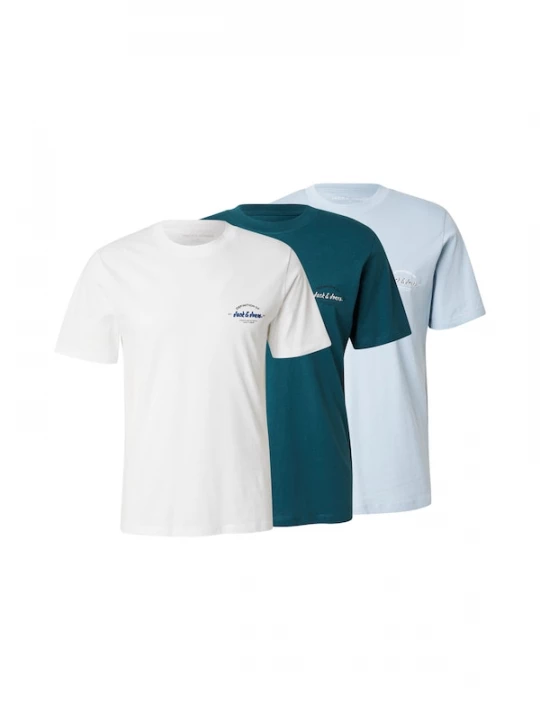 Foto van product JACK & JONES Shirt 'JJBRANDON' lichtblauw / spar / zwart / wit
