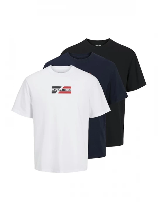 Foto van product JACK & JONES Shirt 'JJECorp' navy / zwart / wit