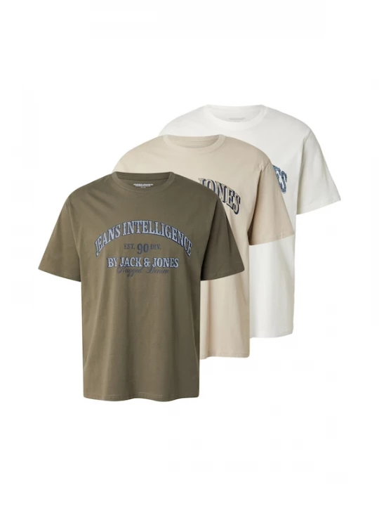Foto van product JACK & JONES Shirt 'JJEDENVER' crème / donkerblauw / groen / wit