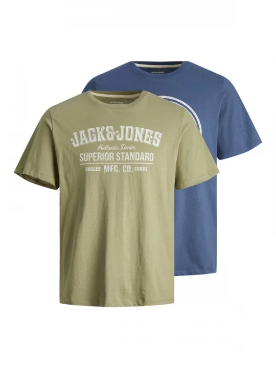 Foto van product JACK & JONES Shirt 'JJEJeans' donkerblauw / lichtgrijs / olijfgroen