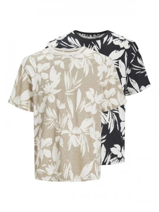 Foto van product JACK & JONES Shirt 'JJEJeff' beige / zwart / wit