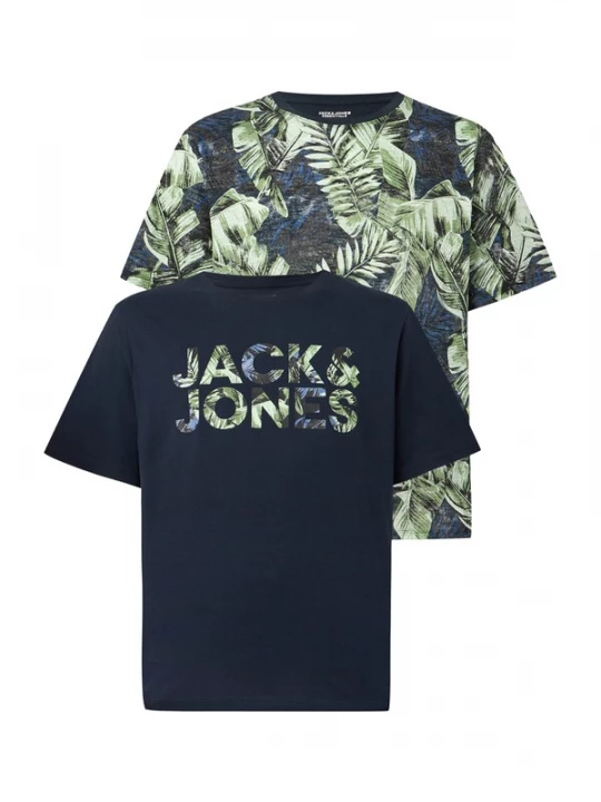 Foto van product JACK & JONES Shirt 'JJEJEFF' blauw / navy / lichtgroen / zwart