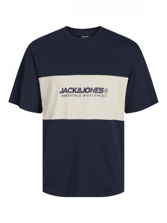 Foto van product JACK & JONES Shirt 'JJELegacy' ecru / navy
