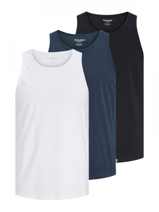 Foto van product JACK & JONES Shirt 'JJEORGANIC' navy / zwart / wit