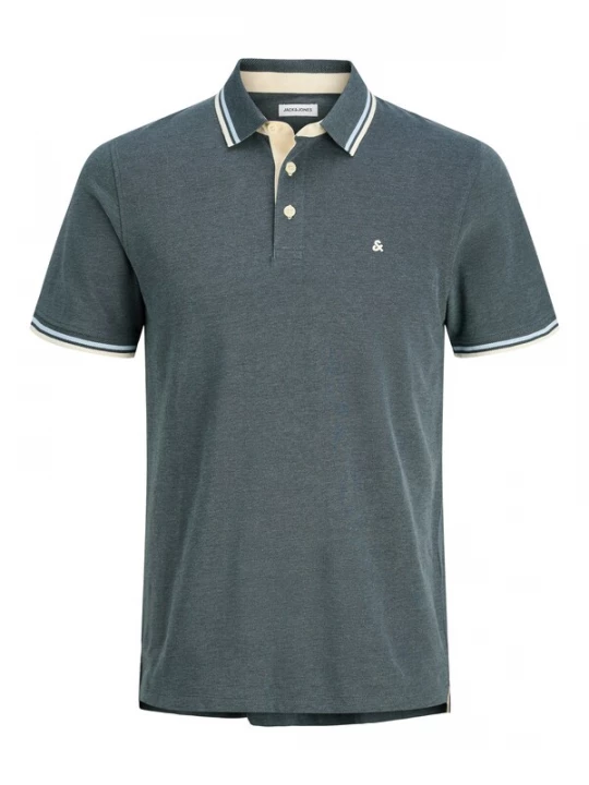 Foto van product JACK & JONES Shirt 'JJEPaulos' donkergrijs / wit