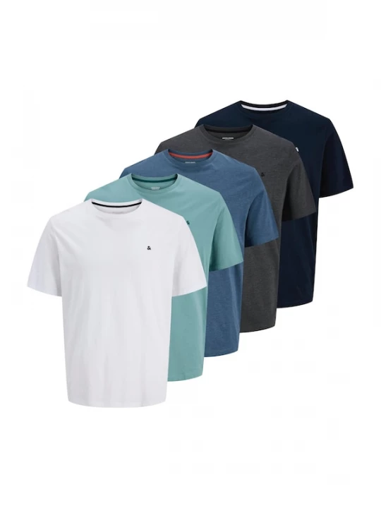 Foto van product JACK & JONES Shirt 'JJEPaulos' nachtblauw / enziaan / donkergrijs / mintgroen / wit