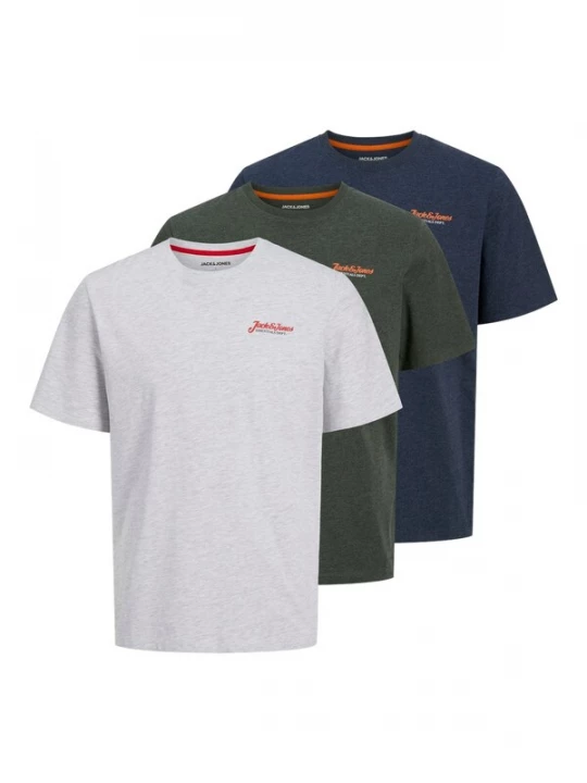 Foto van product JACK & JONES Shirt 'JJERIK' blauw gemêleerd / grijs gemêleerd / groen gemêleerd / oranje