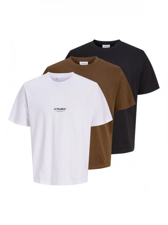Foto van product JACK & JONES Shirt 'JJESOHO' bruin / zwart / wit