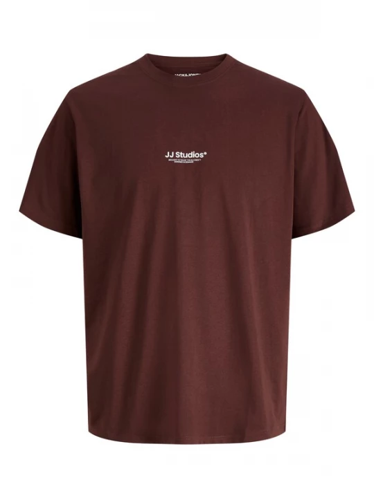 Foto van product JACK & JONES Shirt 'JJESoho' chocoladebruin / wit