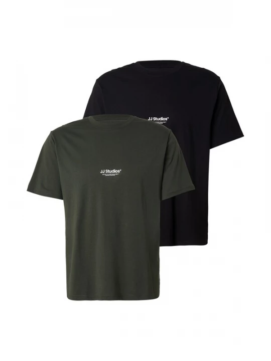 Foto van product JACK & JONES Shirt 'JJESOHO' donkergroen / zwart