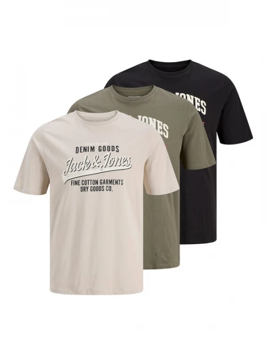 Foto van product JACK & JONES Shirt 'JJEthan' lichtgrijs / olijfgroen / grenadine / zwart