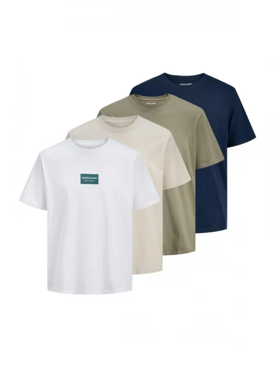 Foto van product JACK & JONES Shirt 'JJFRANK' beige / navy / appel / wit