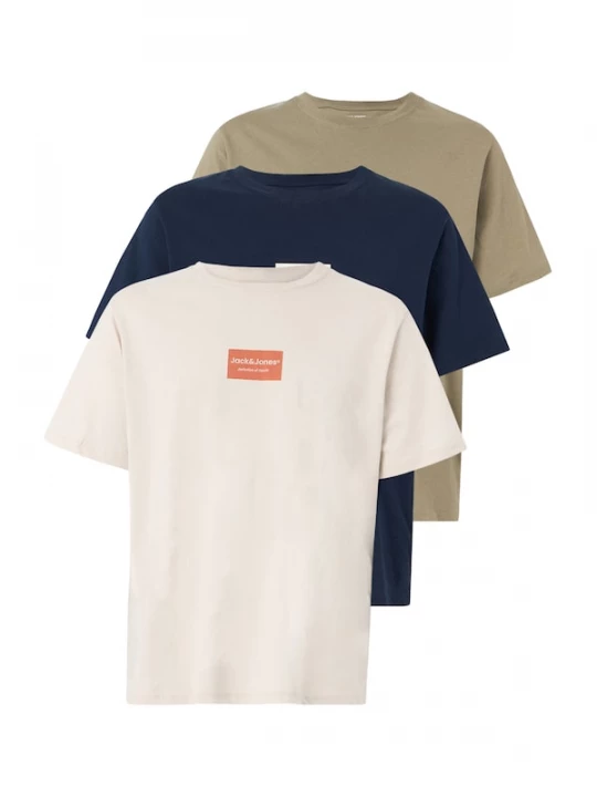 Foto van product JACK & JONES Shirt 'JJFRANK' ecru / navy / olijfgroen