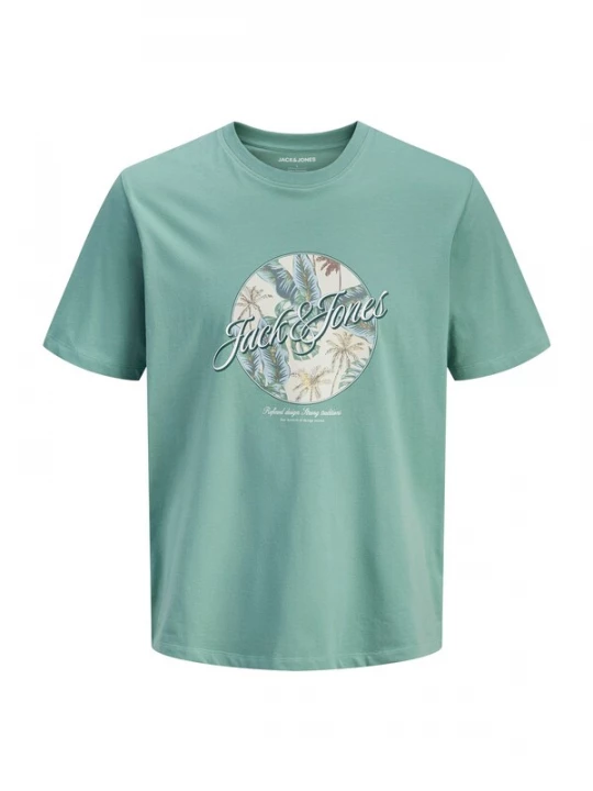 Foto van product JACK & JONES Shirt 'JJHonolulu' smaragd / mintgroen / spar / wit