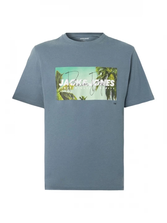 Foto van product JACK & JONES Shirt 'JJIndiana' saffier / olijfgroen / zwart / wit