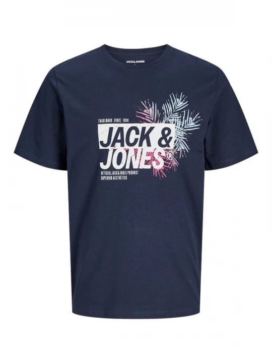 Foto van product JACK & JONES Shirt 'JJJaxon' pastelblauw / donkerblauw / lichtroze / wit