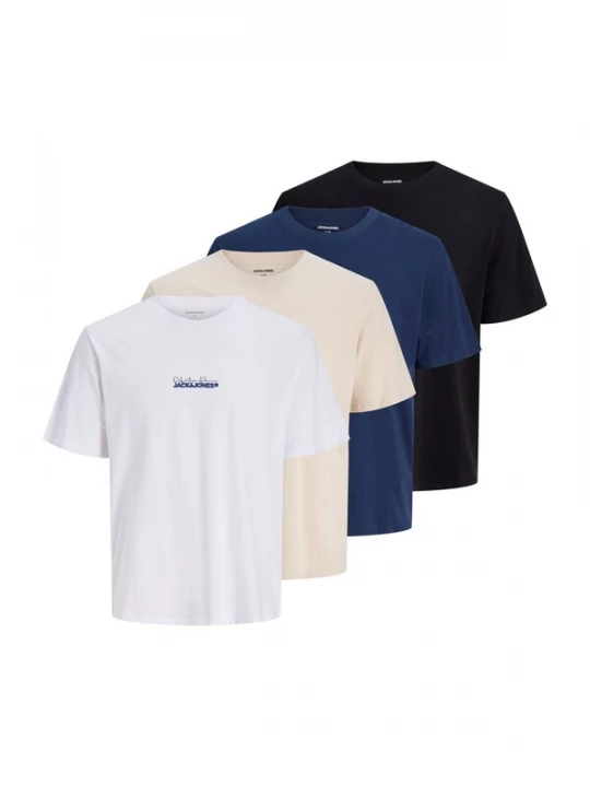 Foto van product JACK & JONES Shirt 'JJKendrick' beige / navy / zwart / wit