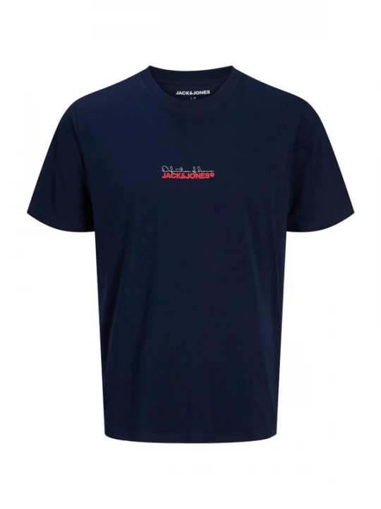 Foto van product JACK & JONES Shirt 'JJKENDRICK' donkerblauw / knalrood / wit