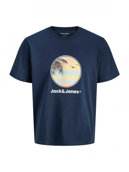 Foto van product JACK & JONES Shirt 'JJPERRY' lichtblauw / donkerblauw / geel / perzik