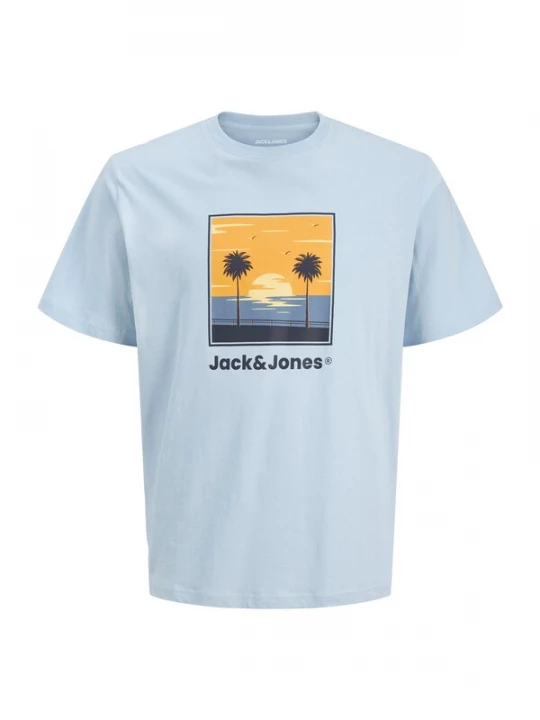 Foto van product JACK & JONES Shirt 'JJPERRY' navy / hemelsblauw / oranje