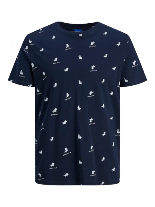 Foto van product JACK & JONES Shirt 'JJPositano' marine / wit