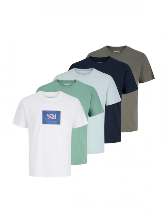 Foto van product JACK & JONES Shirt 'JJRAIN' blauw / lichtblauw / grijs / wit