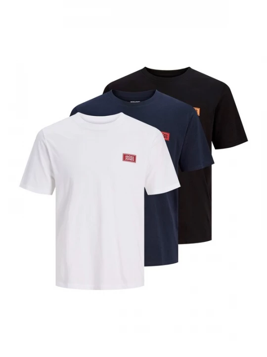 Foto van product JACK & JONES Shirt 'JJRush' marine / zwart / wit