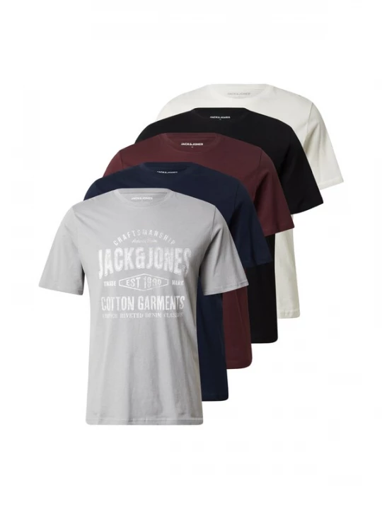 Foto van product JACK & JONES Shirt 'JJSimon' navy / grijs / bordeaux / zwart / wit