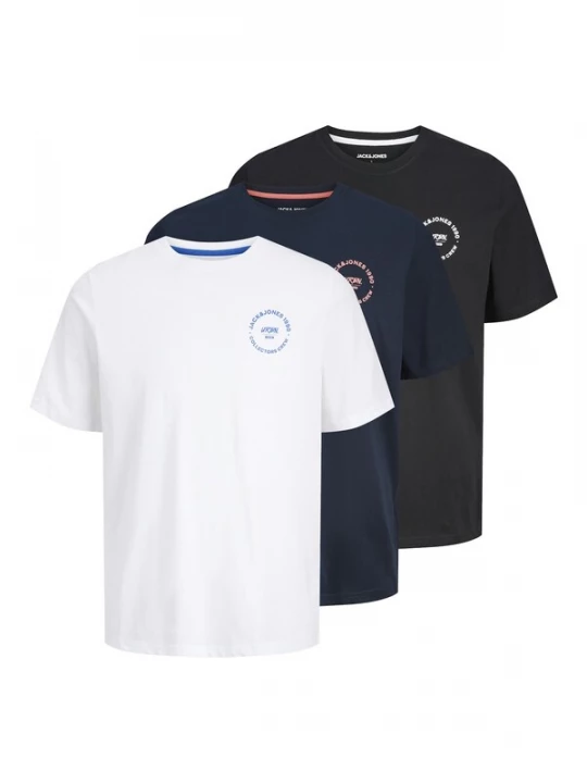 Foto van product JACK & JONES Shirt 'JJSimon' navy / zwart / wit