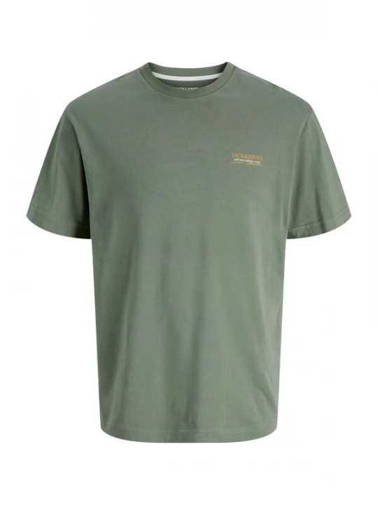 Foto van product JACK & JONES Shirt 'JJSUMMER VIBES' donkergroen / oranje / wit