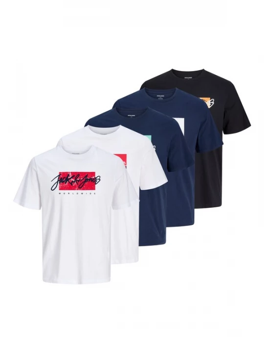 Foto van product JACK & JONES Shirt 'JJTiley JJNolan' navy / rood / zwart / wit