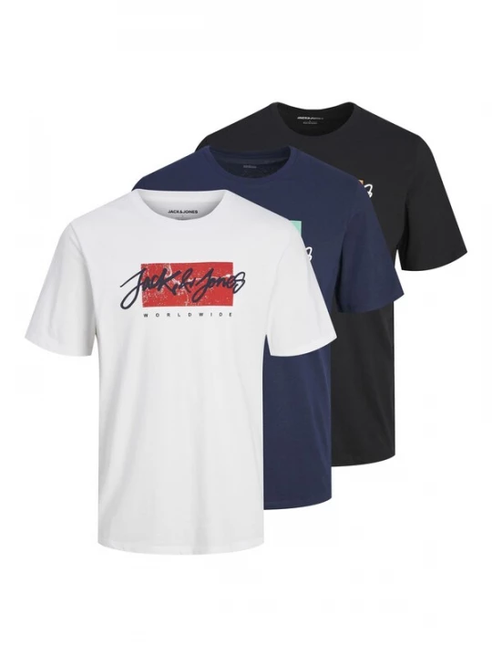 Foto van product JACK & JONES Shirt 'JJTiley' navy / rood / zwart / wit