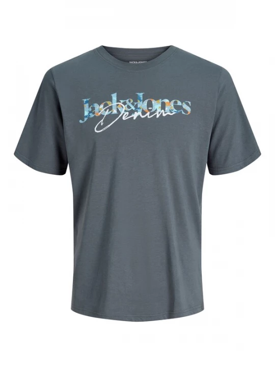 Foto van product JACK & JONES Shirt 'JJTOM' lichtblauw / grijs / oranje / wit