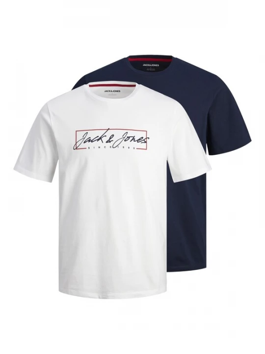 Foto van product JACK & JONES Shirt 'JJZuri' navy / karmijnrood / wit