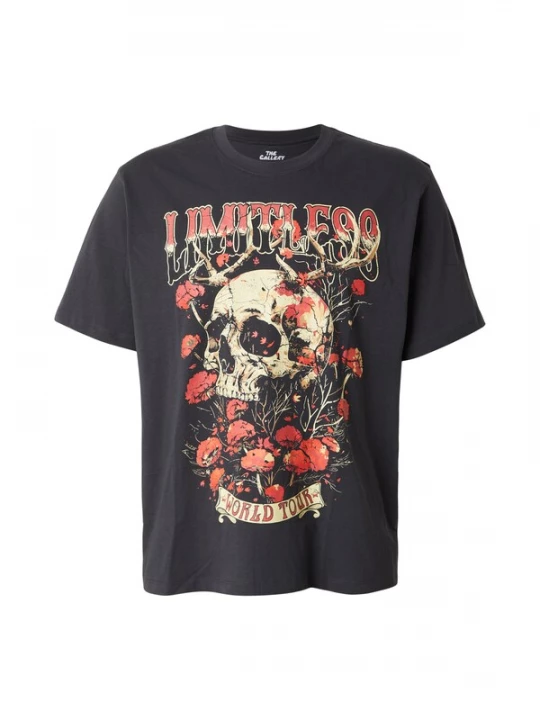 Foto van product JACK & JONES Shirt 'JORBAND' zalm roze / donkeroranje / zwart