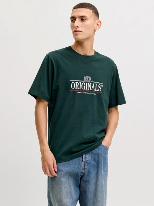 Foto van product JACK & JONES Shirt 'JORFREDERIKSBERG' smaragd / rood / wit