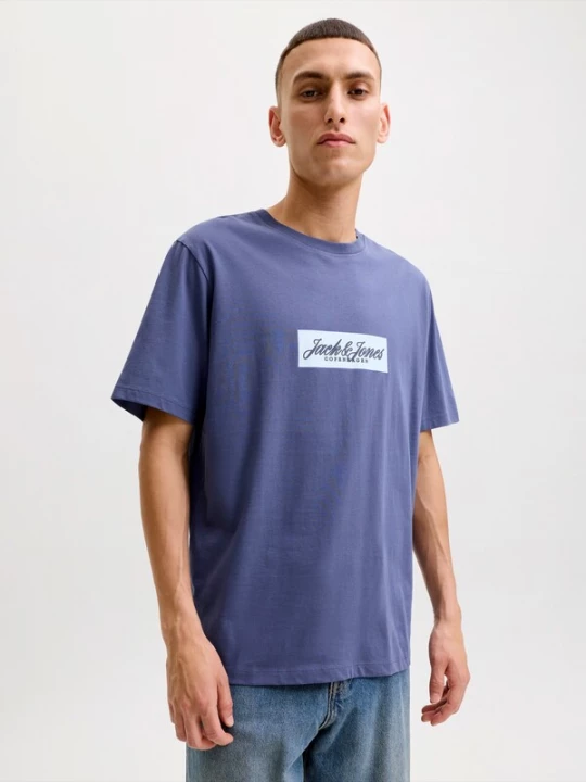 Foto van product JACK & JONES Shirt 'JORNORREBRO' donkerlila / wit