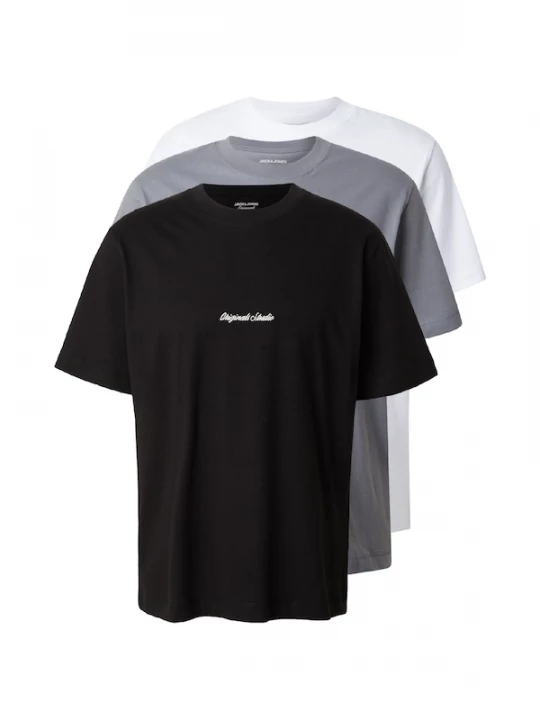 Foto van product JACK & JONES Shirt 'JORNORREBRO' grijs / zwart / wit