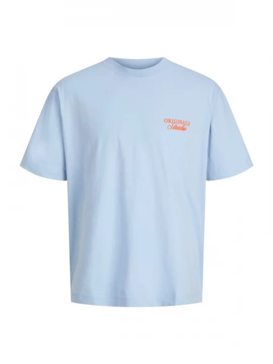 Foto van product JACK & JONES Shirt 'JORNorrebro' lichtblauw / oranje