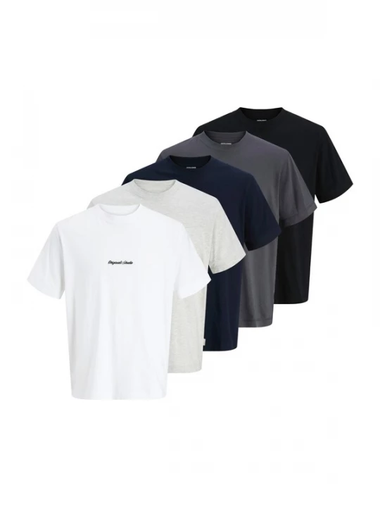 Foto van product JACK & JONES Shirt 'JORNorrebro' nachtblauw / grafiet / grijs gemêleerd / zwart / wit