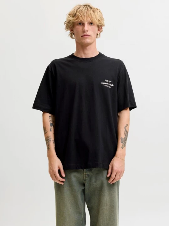 Foto van product JACK & JONES Shirt 'JORNORREBRO' zwart / natuurwit