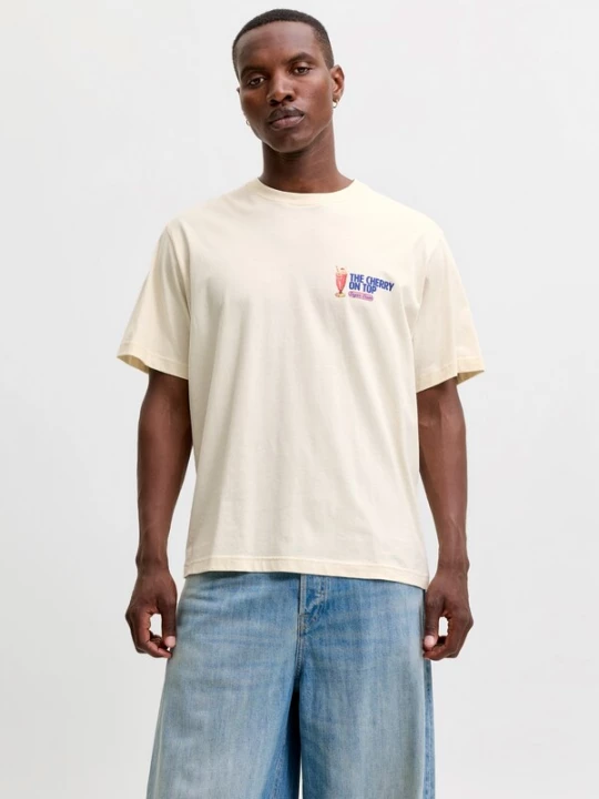 Foto van product JACK & JONES Shirt 'JORRANDOM' donkerblauw / rosé / bloedrood / wolwit