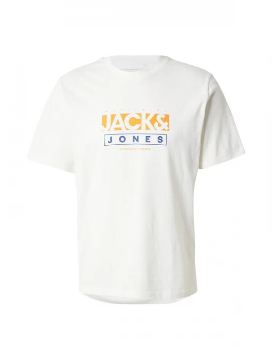 Foto van product JACK & JONES Shirt 'JORSEVEN' blauw / goudgeel / wit