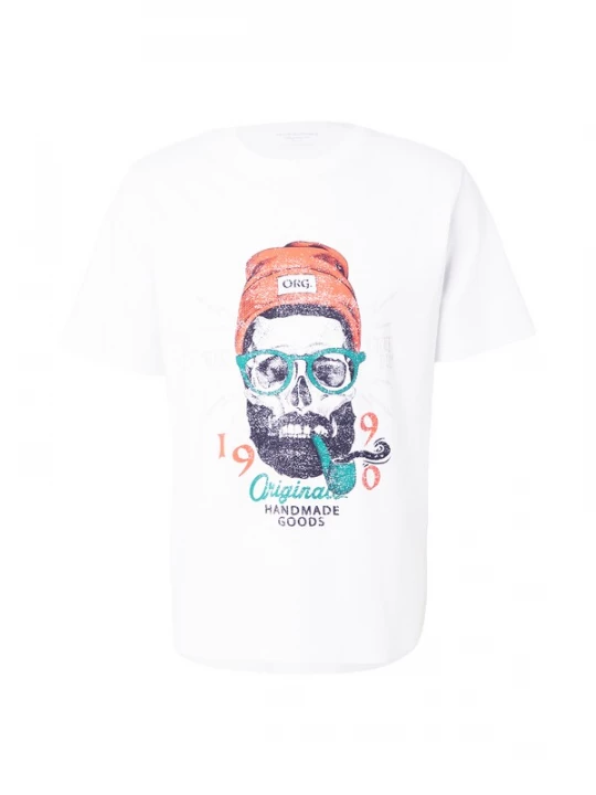 Foto van product JACK & JONES Shirt 'JORSHAPE' jade groen / oranje / zwart / wit