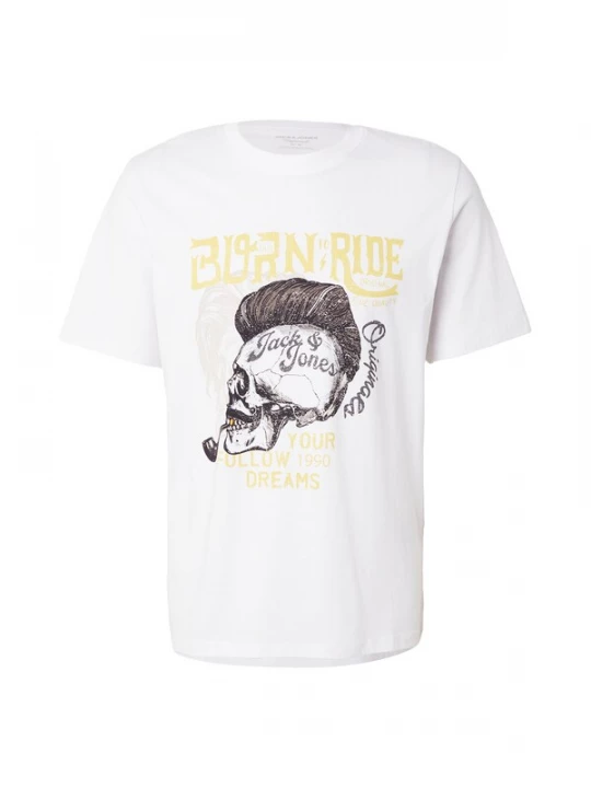 Foto van product JACK & JONES Shirt 'JORSHAPE' lichtgeel / zwart / wit